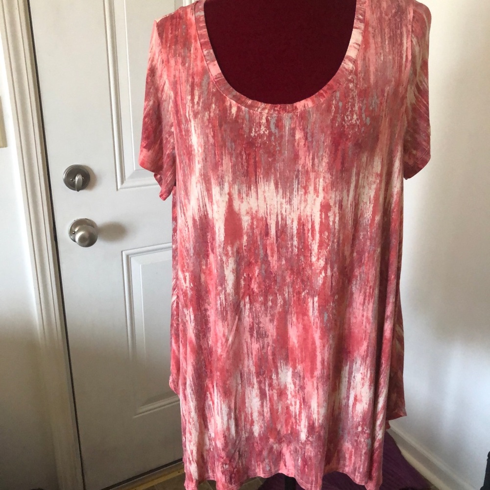 Cynthia Rowley Plus Tunic Top Shirt Tie Dye 2X
